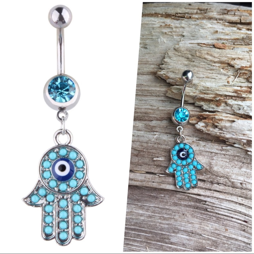 Hamsa Belly Button Navel Ring